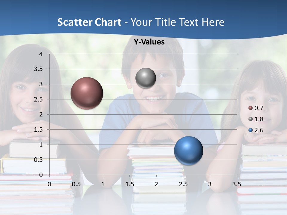 A Group Of Children Sitting At A Table With Books PowerPoint Template