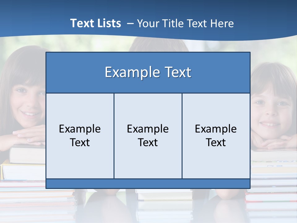 A Group Of Children Sitting At A Table With Books PowerPoint Template