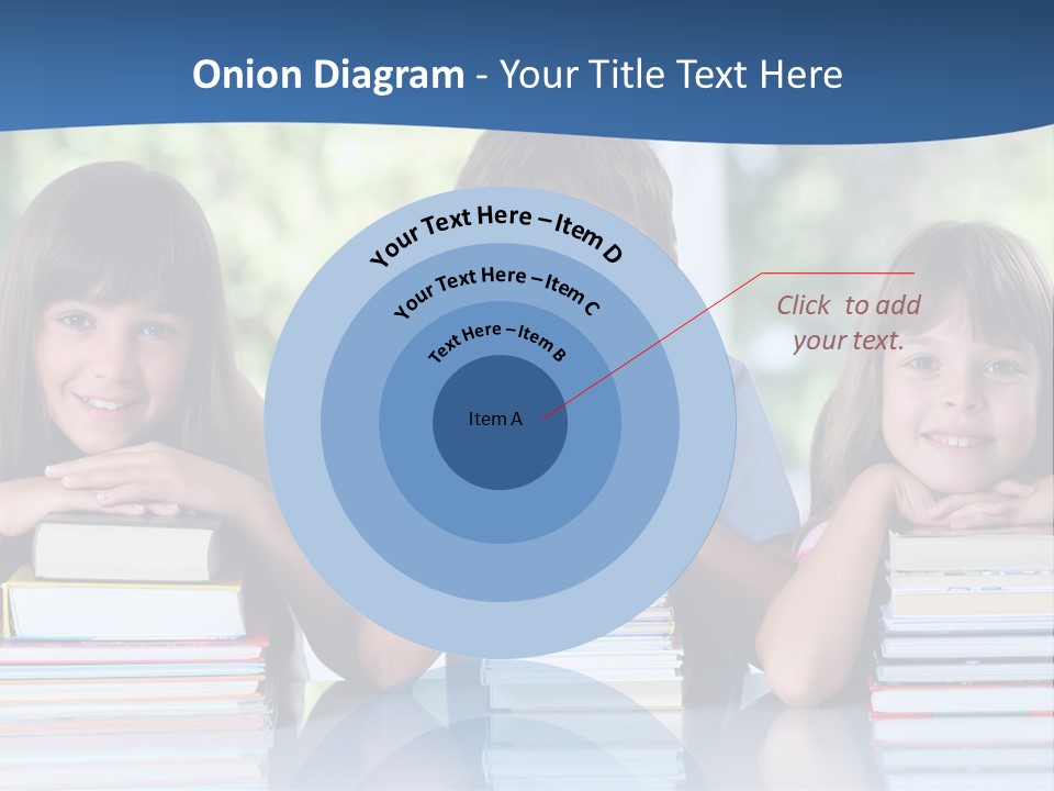A Group Of Children Sitting At A Table With Books PowerPoint Template