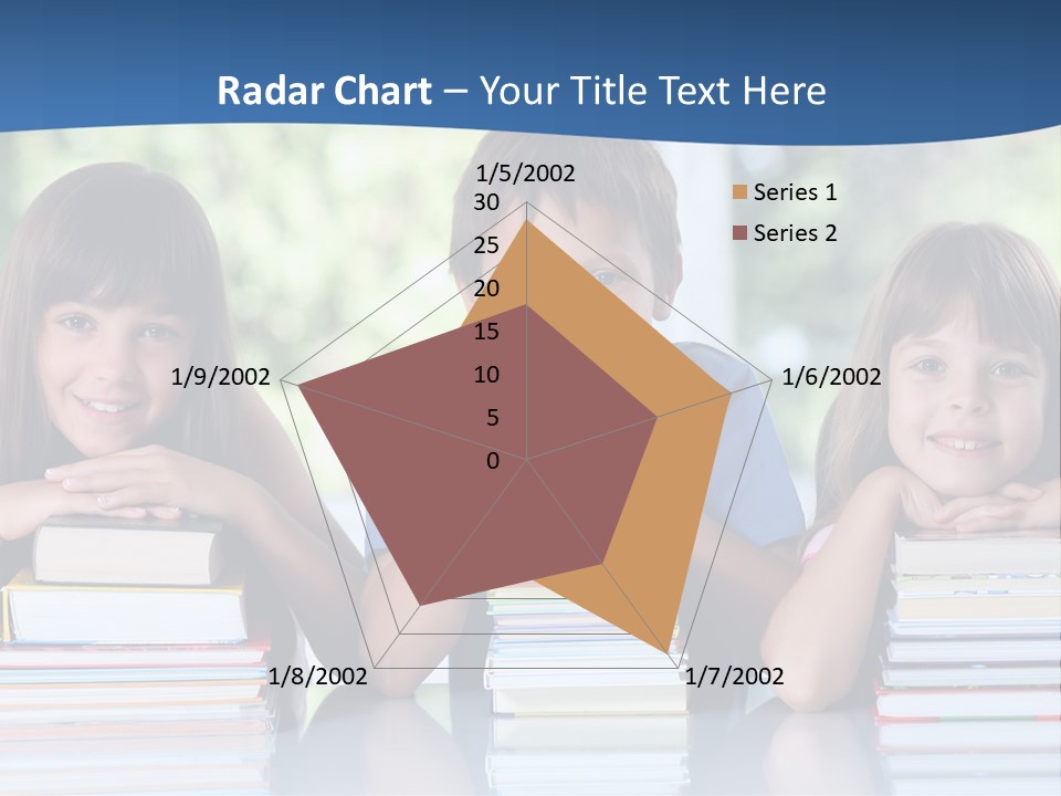 A Group Of Children Sitting At A Table With Books PowerPoint Template