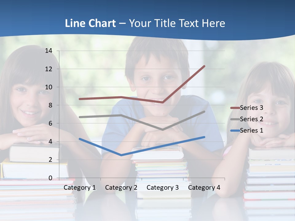 A Group Of Children Sitting At A Table With Books PowerPoint Template