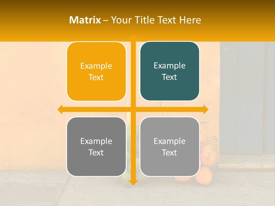 A Bunch Of Fruit Sitting Next To A Yellow Wall PowerPoint Template
