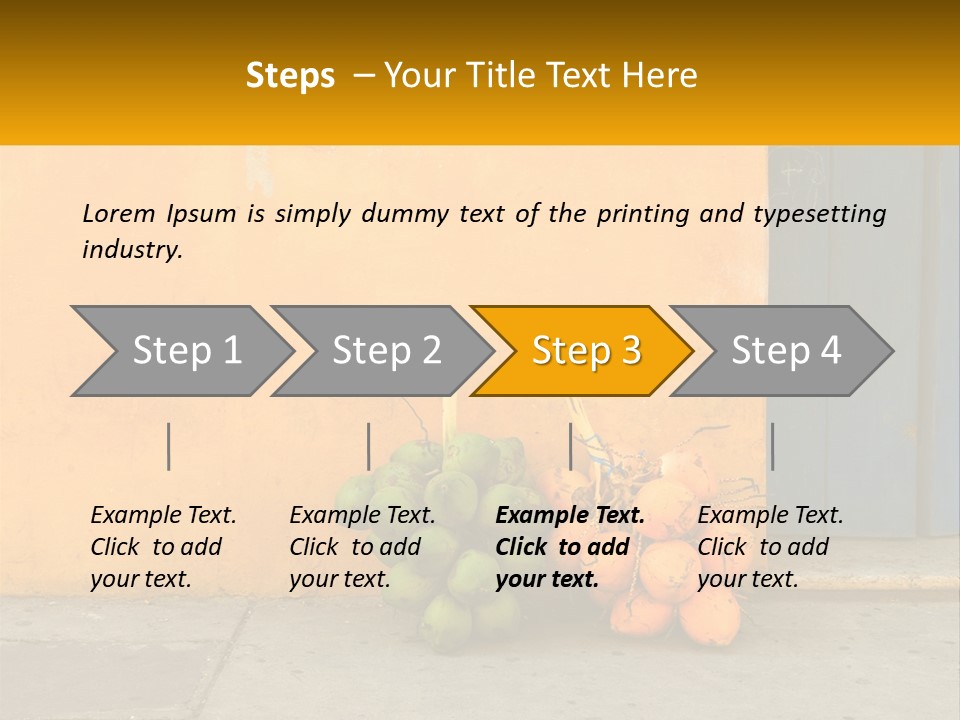 A Bunch Of Fruit Sitting Next To A Yellow Wall PowerPoint Template