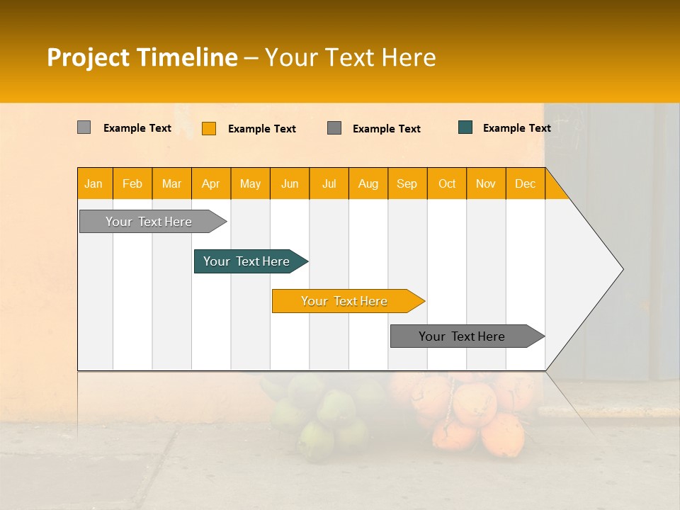 A Bunch Of Fruit Sitting Next To A Yellow Wall PowerPoint Template