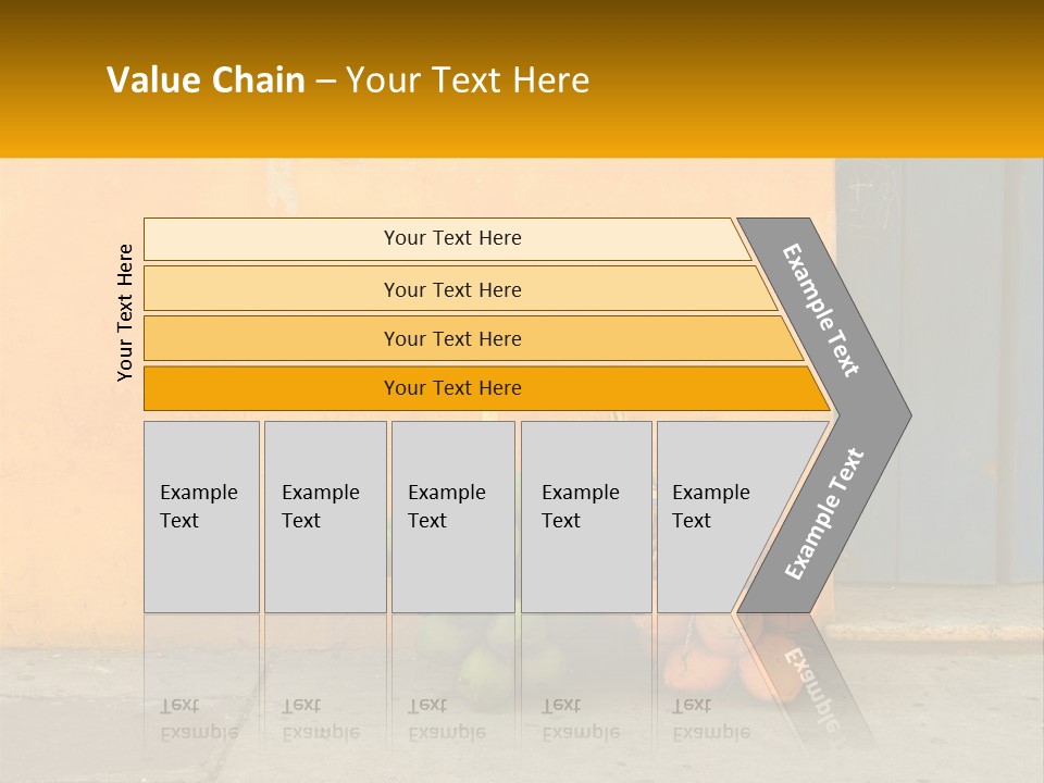 A Bunch Of Fruit Sitting Next To A Yellow Wall PowerPoint Template