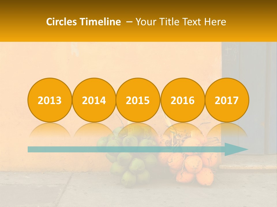 A Bunch Of Fruit Sitting Next To A Yellow Wall PowerPoint Template