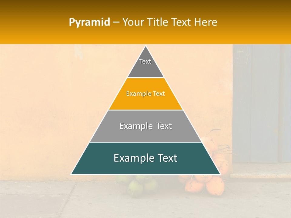 A Bunch Of Fruit Sitting Next To A Yellow Wall PowerPoint Template