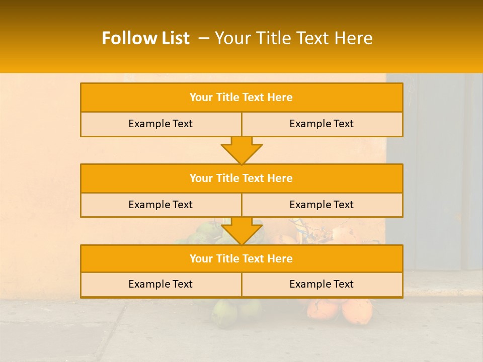 A Bunch Of Fruit Sitting Next To A Yellow Wall PowerPoint Template