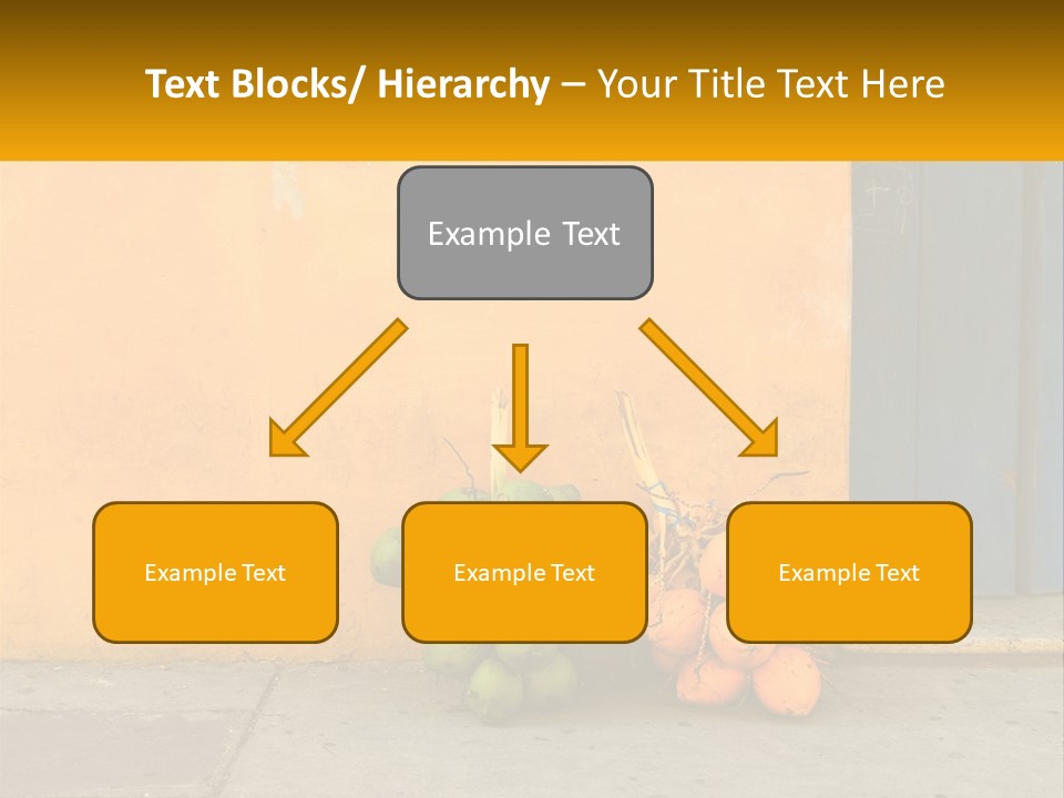 A Bunch Of Fruit Sitting Next To A Yellow Wall PowerPoint Template