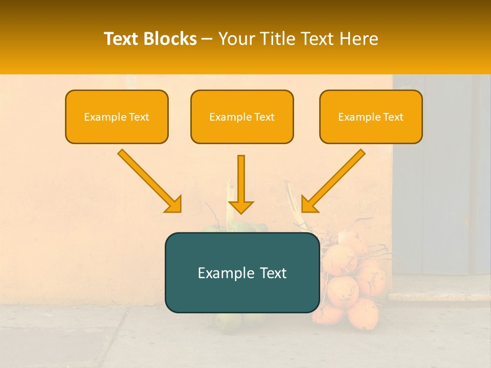 A Bunch Of Fruit Sitting Next To A Yellow Wall PowerPoint Template