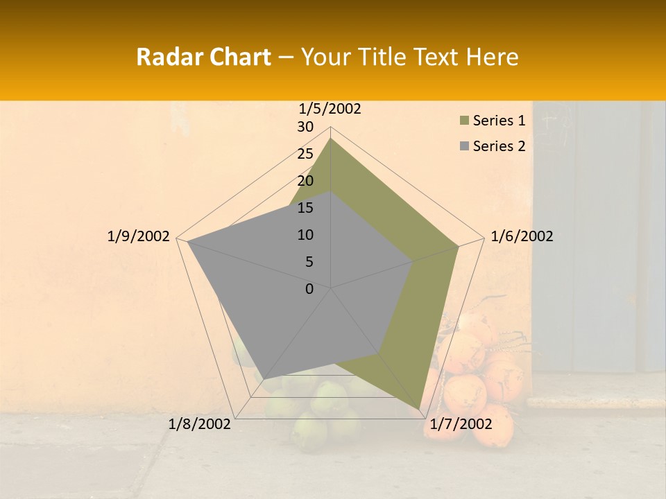 A Bunch Of Fruit Sitting Next To A Yellow Wall PowerPoint Template