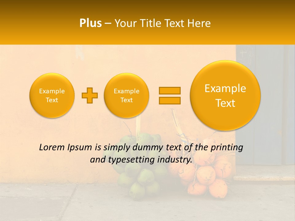 A Bunch Of Fruit Sitting Next To A Yellow Wall PowerPoint Template
