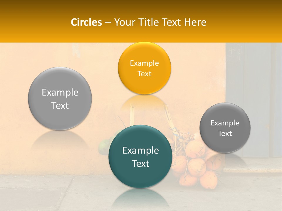 A Bunch Of Fruit Sitting Next To A Yellow Wall PowerPoint Template