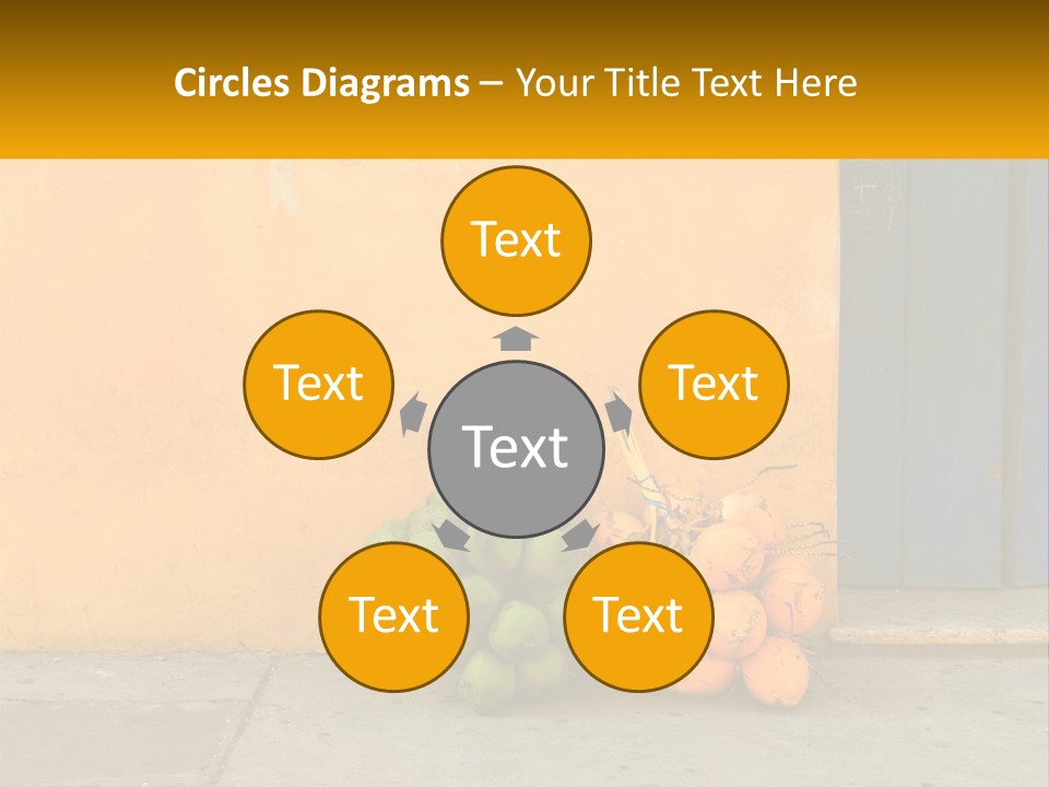 A Bunch Of Fruit Sitting Next To A Yellow Wall PowerPoint Template