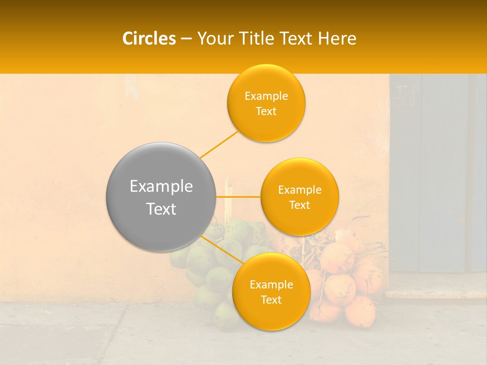 A Bunch Of Fruit Sitting Next To A Yellow Wall PowerPoint Template