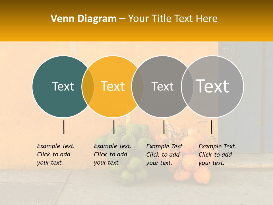 A Bunch Of Fruit Sitting Next To A Yellow Wall PowerPoint Template