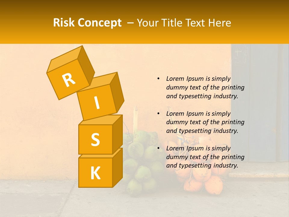 A Bunch Of Fruit Sitting Next To A Yellow Wall PowerPoint Template
