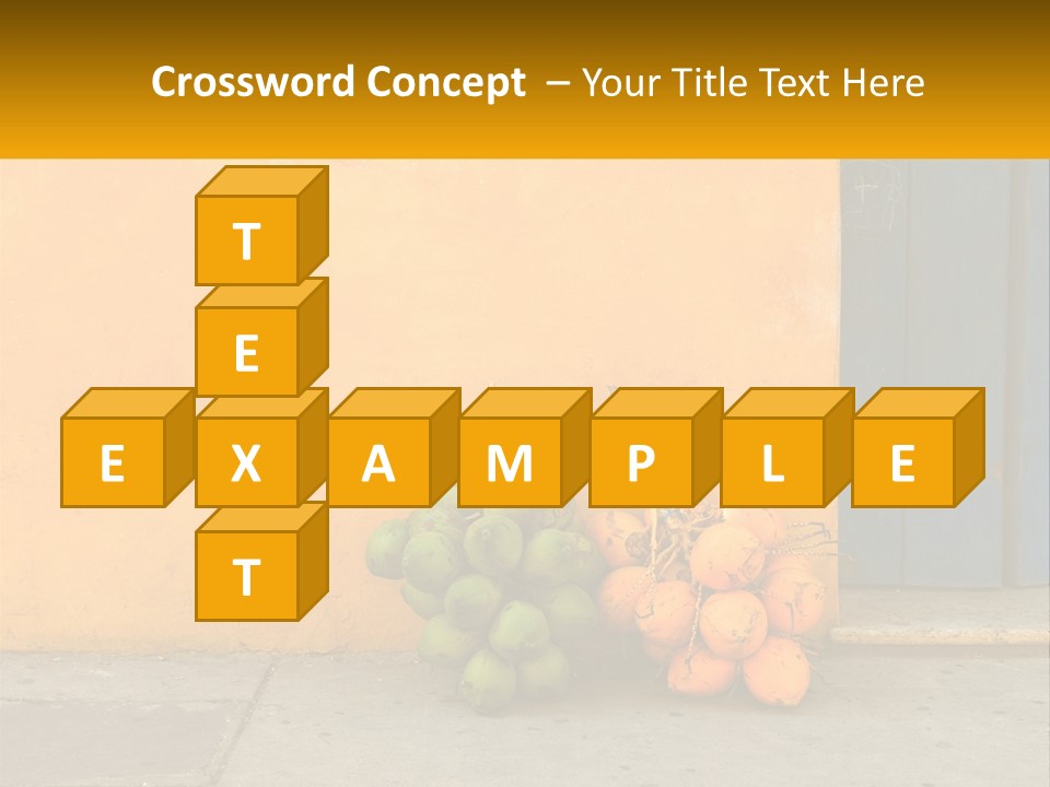 A Bunch Of Fruit Sitting Next To A Yellow Wall PowerPoint Template