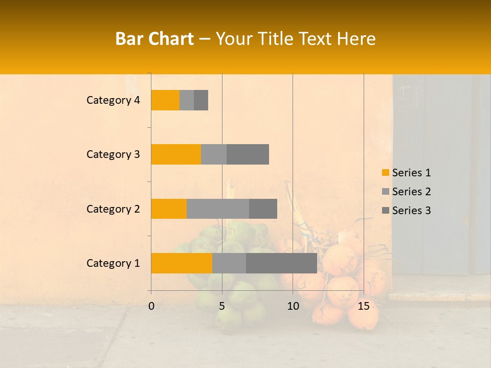 A Bunch Of Fruit Sitting Next To A Yellow Wall PowerPoint Template