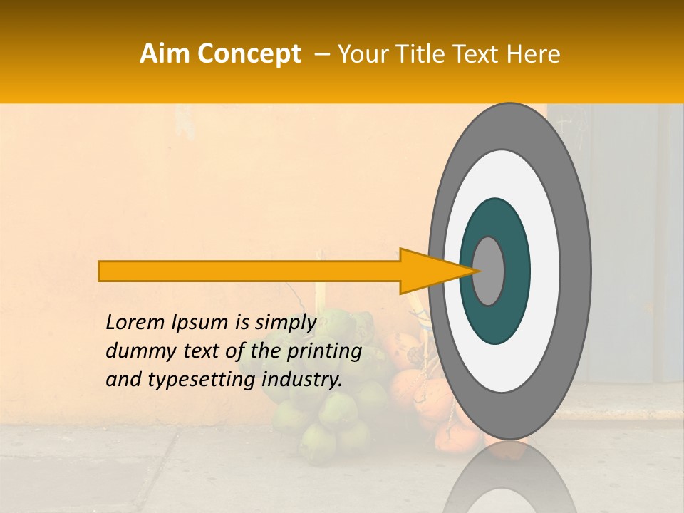 A Bunch Of Fruit Sitting Next To A Yellow Wall PowerPoint Template