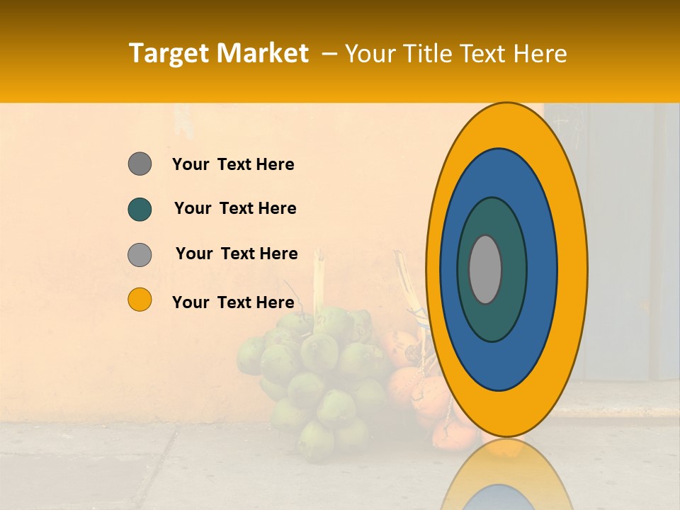 A Bunch Of Fruit Sitting Next To A Yellow Wall PowerPoint Template