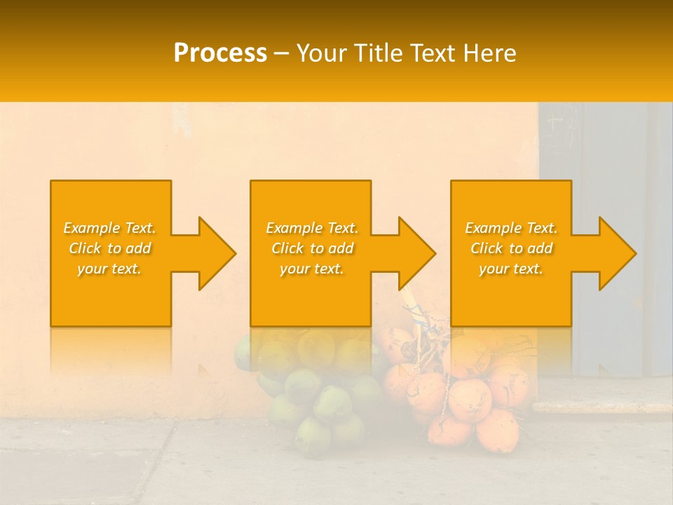 A Bunch Of Fruit Sitting Next To A Yellow Wall PowerPoint Template