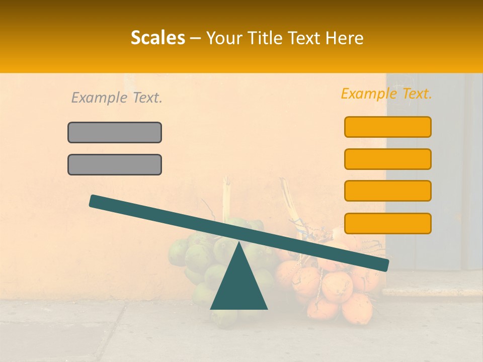 A Bunch Of Fruit Sitting Next To A Yellow Wall PowerPoint Template