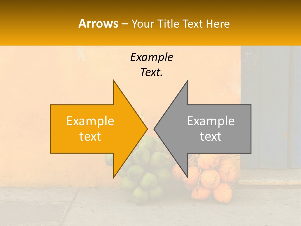 A Bunch Of Fruit Sitting Next To A Yellow Wall PowerPoint Template
