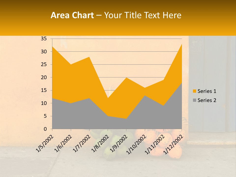 A Bunch Of Fruit Sitting Next To A Yellow Wall PowerPoint Template