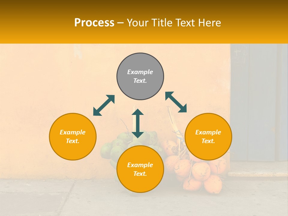 A Bunch Of Fruit Sitting Next To A Yellow Wall PowerPoint Template