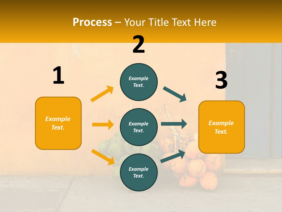 A Bunch Of Fruit Sitting Next To A Yellow Wall PowerPoint Template