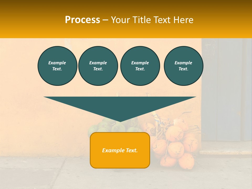 A Bunch Of Fruit Sitting Next To A Yellow Wall PowerPoint Template