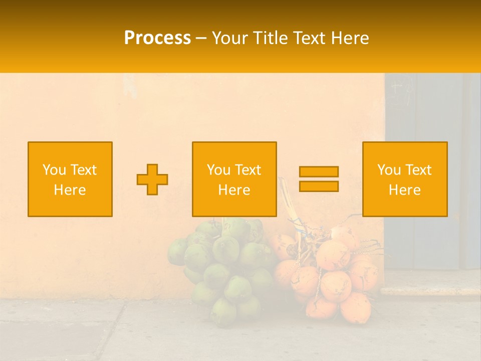 A Bunch Of Fruit Sitting Next To A Yellow Wall PowerPoint Template