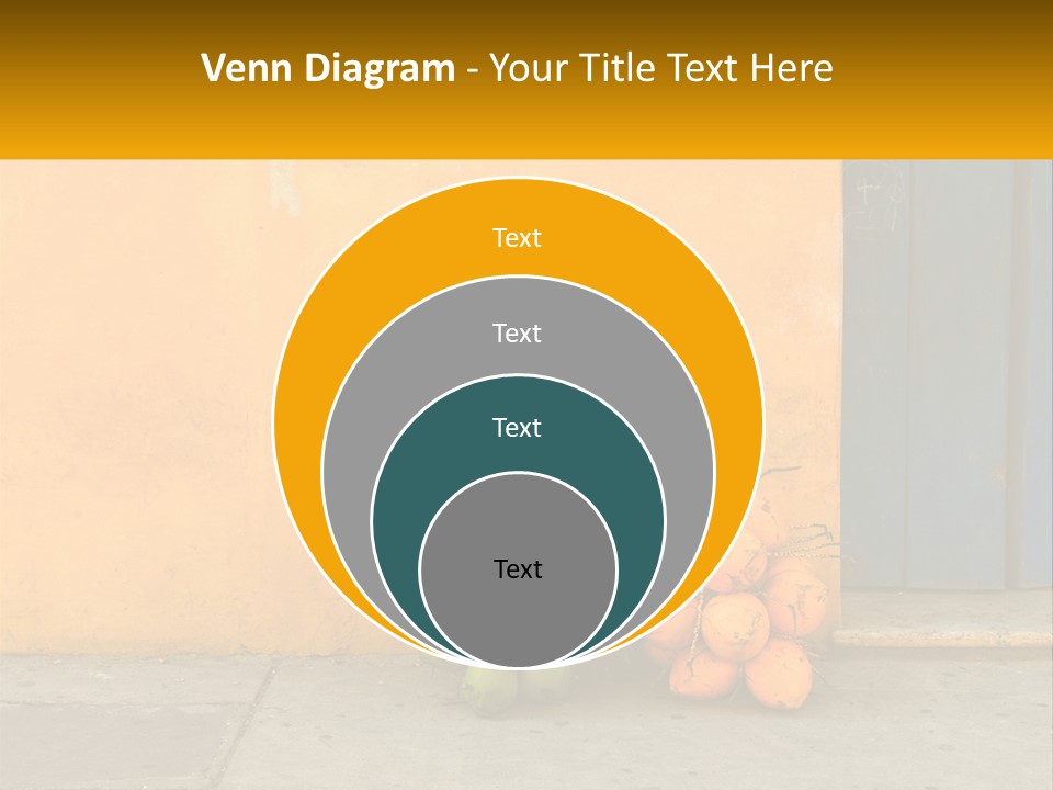 A Bunch Of Fruit Sitting Next To A Yellow Wall PowerPoint Template