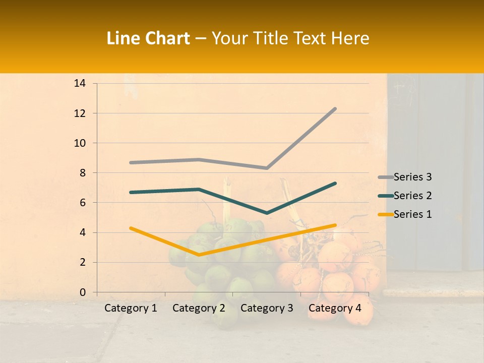 A Bunch Of Fruit Sitting Next To A Yellow Wall PowerPoint Template