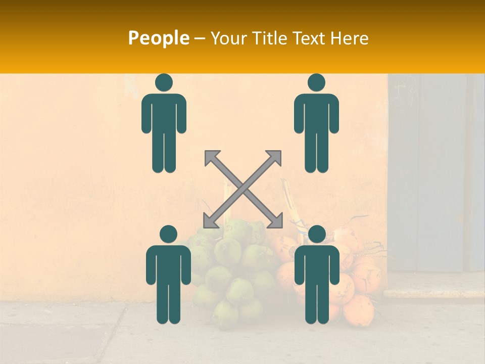 A Bunch Of Fruit Sitting Next To A Yellow Wall PowerPoint Template