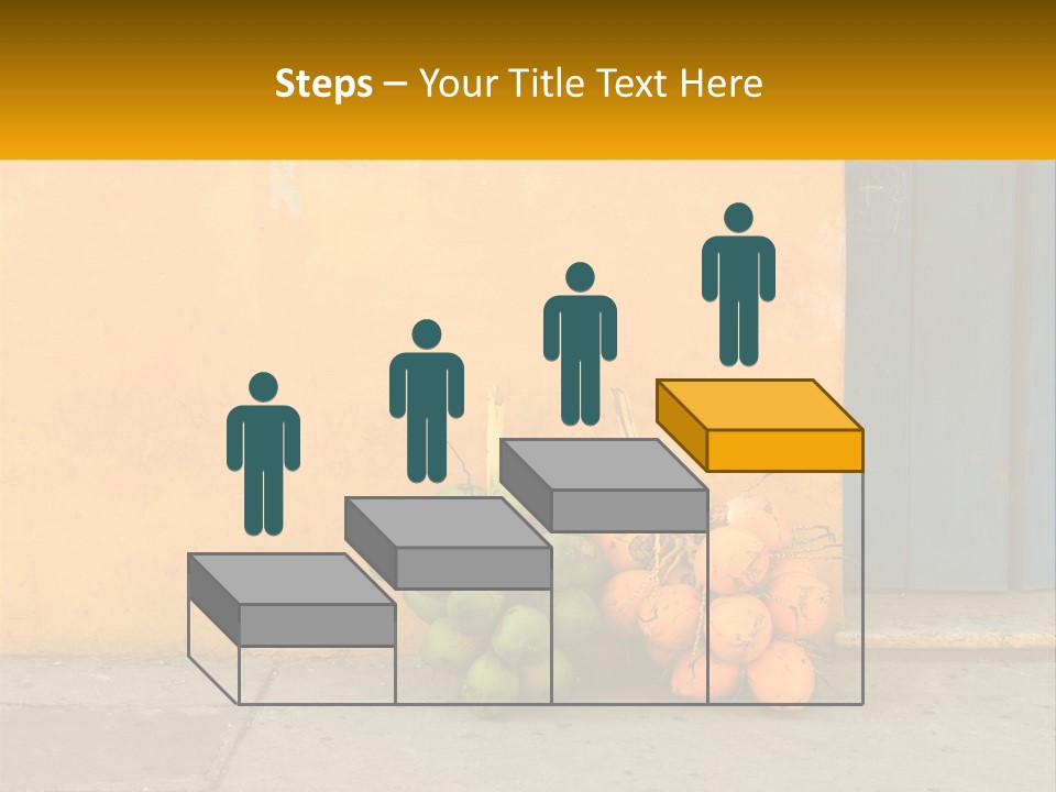A Bunch Of Fruit Sitting Next To A Yellow Wall PowerPoint Template
