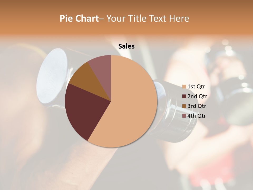 A Man Is Holding Two Dumbs In His Hands PowerPoint Template