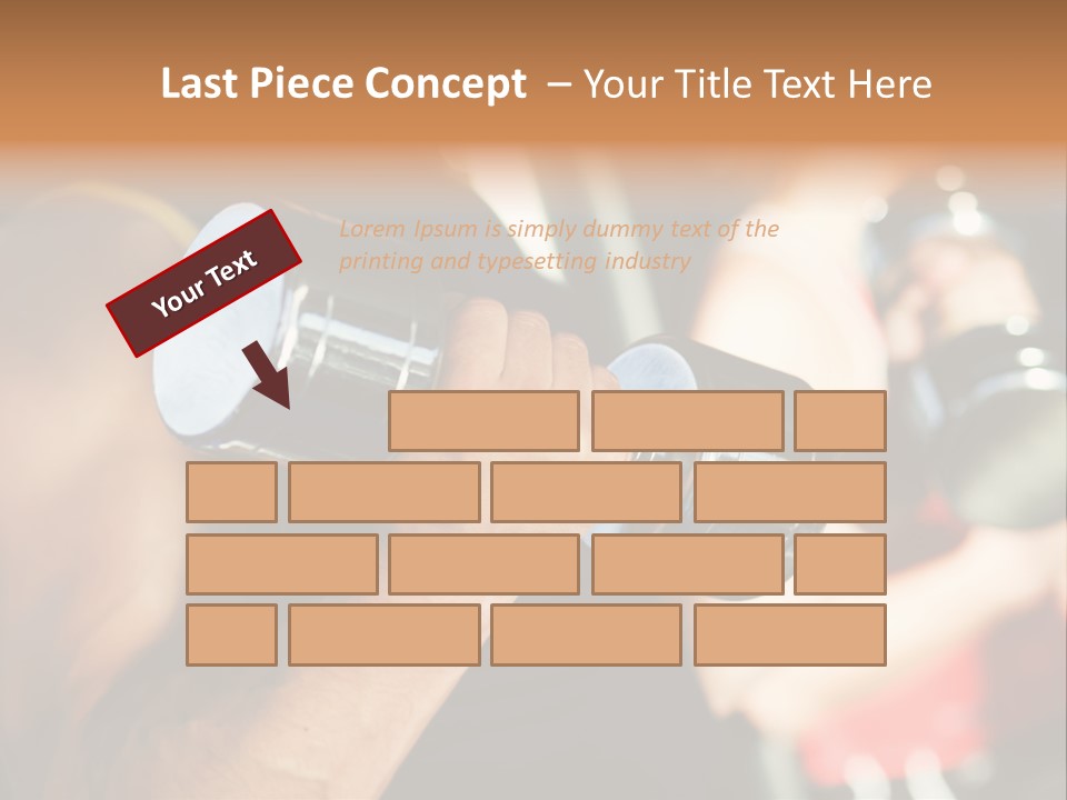 A Man Is Holding Two Dumbs In His Hands PowerPoint Template