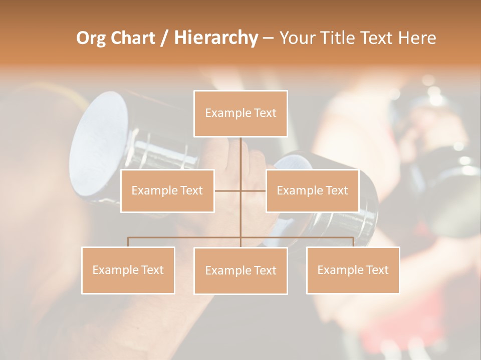 A Man Is Holding Two Dumbs In His Hands PowerPoint Template