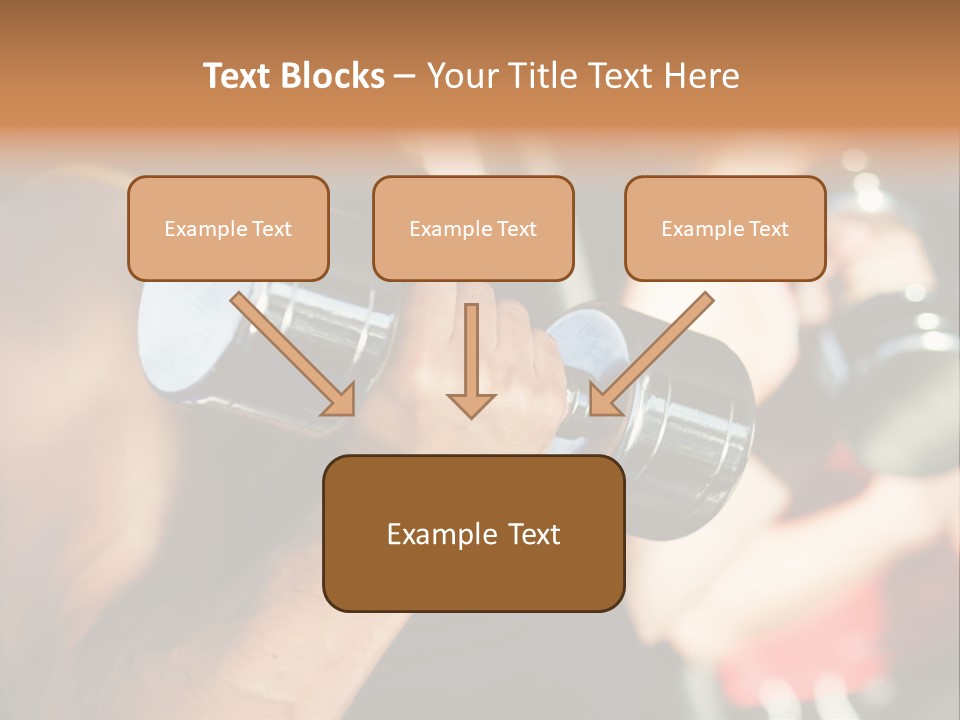 A Man Is Holding Two Dumbs In His Hands PowerPoint Template