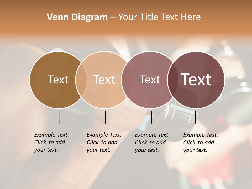 A Man Is Holding Two Dumbs In His Hands PowerPoint Template