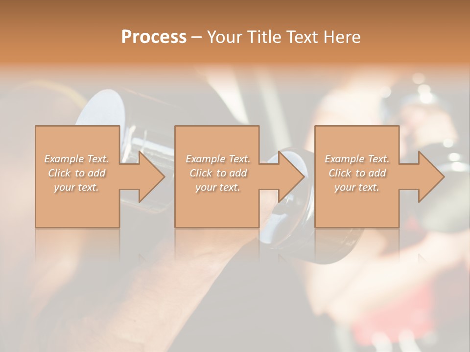 A Man Is Holding Two Dumbs In His Hands PowerPoint Template