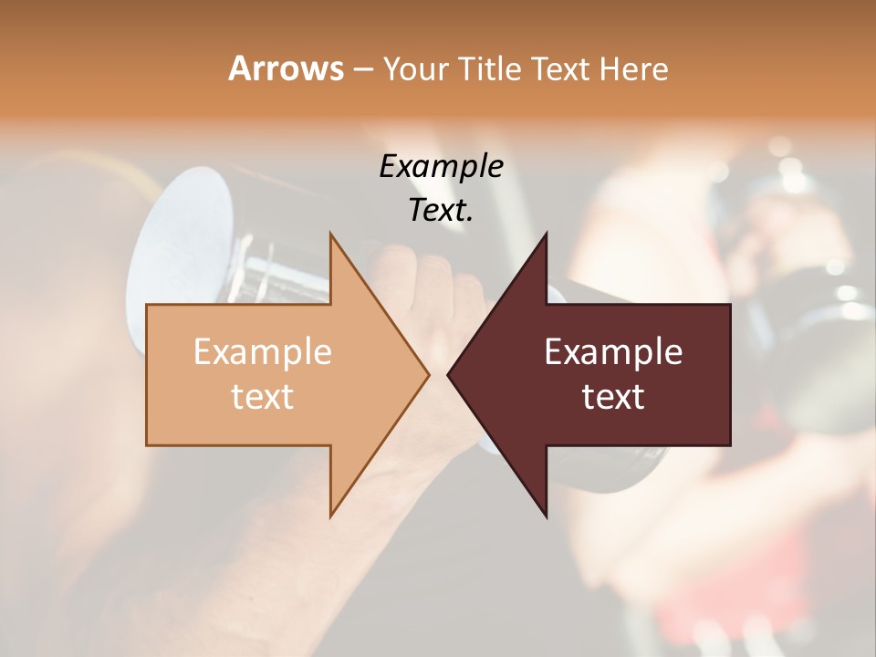 A Man Is Holding Two Dumbs In His Hands PowerPoint Template