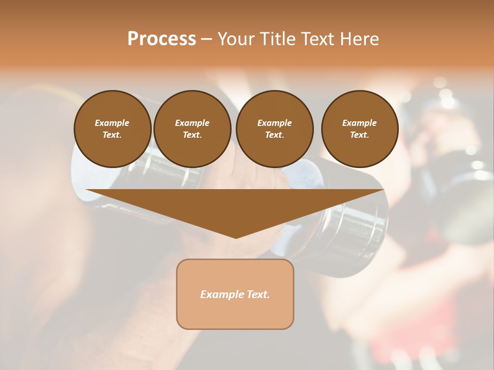 A Man Is Holding Two Dumbs In His Hands PowerPoint Template