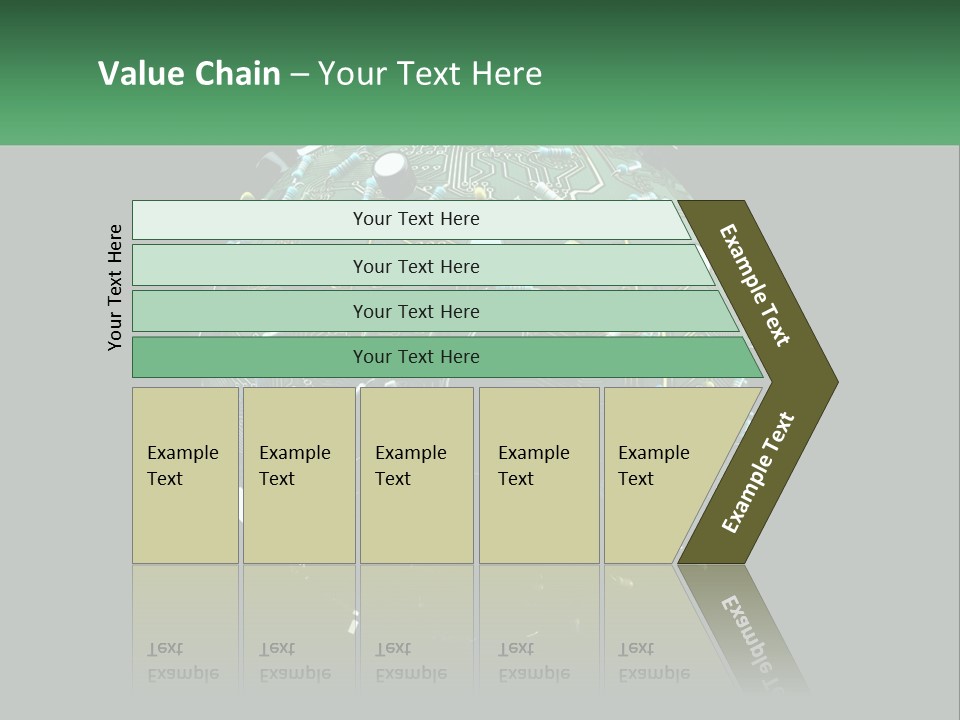 A Computer Circuit Board Ball On A Black Background PowerPoint Template