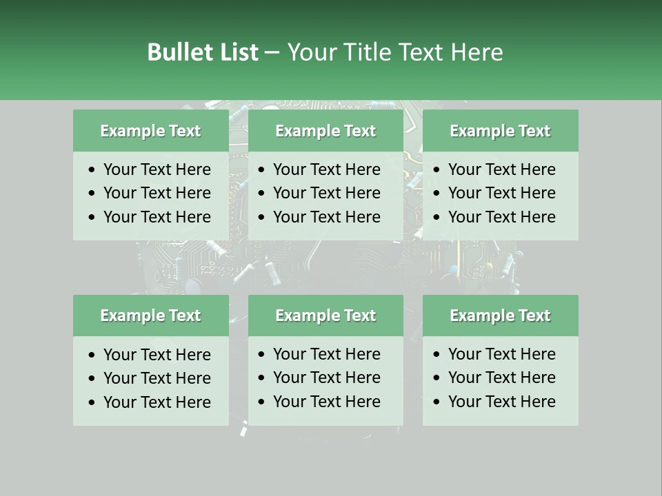 A Computer Circuit Board Ball On A Black Background PowerPoint Template