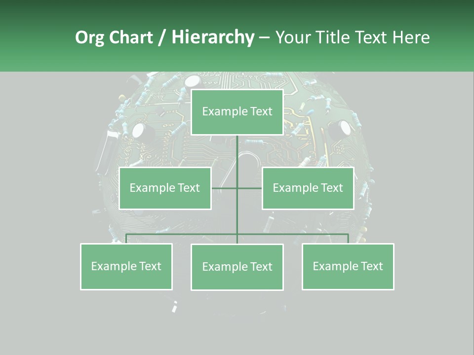 A Computer Circuit Board Ball On A Black Background PowerPoint Template