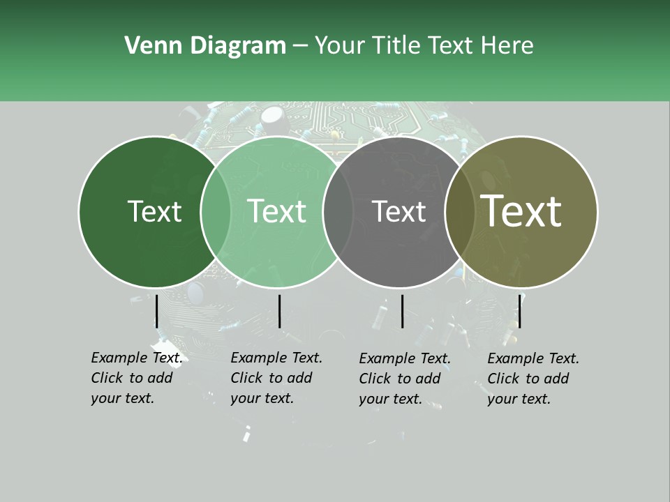 A Computer Circuit Board Ball On A Black Background PowerPoint Template