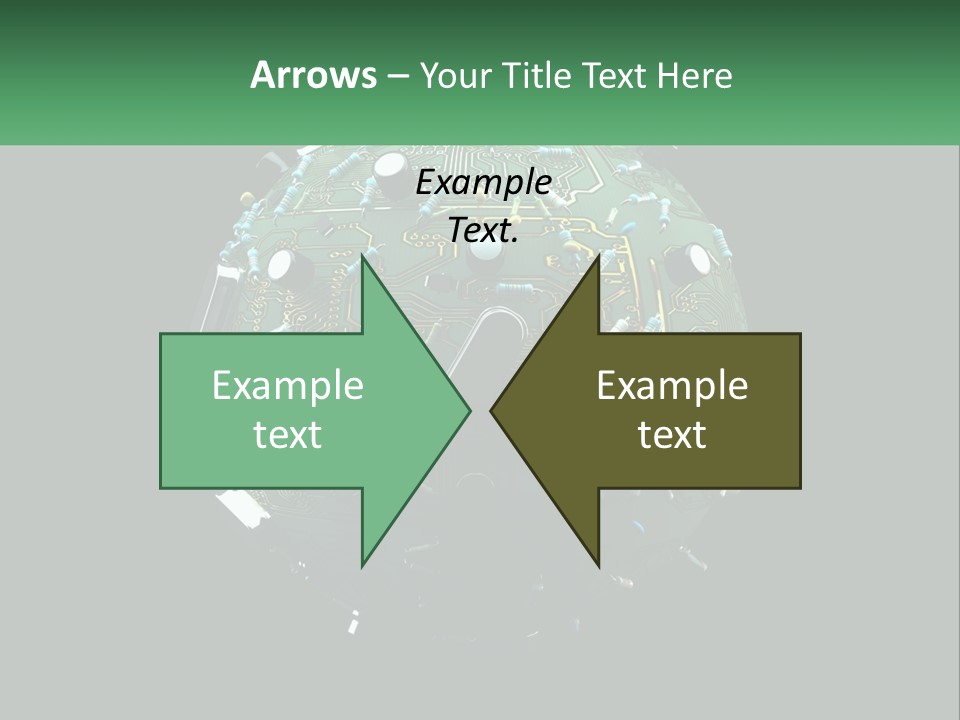 A Computer Circuit Board Ball On A Black Background PowerPoint Template